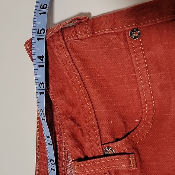 True Religion Halle Mid-Rise Super Skinny Jeans Ankle Tomato Red 29 - Picture 13 of 15